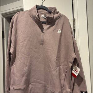 Reebok Woman’s Mauve Half-Zip Pullover Sweater